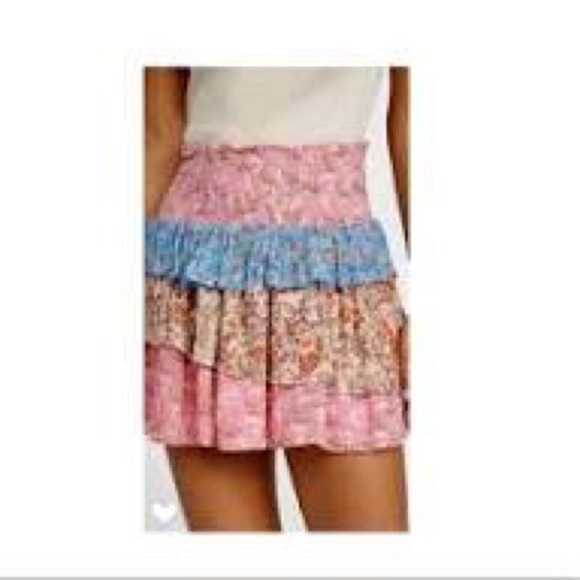 NWT Ramy Brook Paxton Floral Flounced Girlhoodcore Skirt - Picture 2 of 6